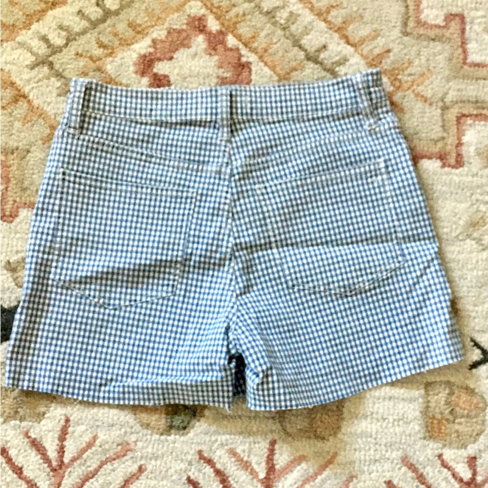 Madewell high rise denim blue white gingham short size 27 - Picture 2 of 8